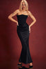 LIA MAXI CORSET DRESS - BLACK