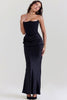 LIA MAXI CORSET DRESS - BLACK