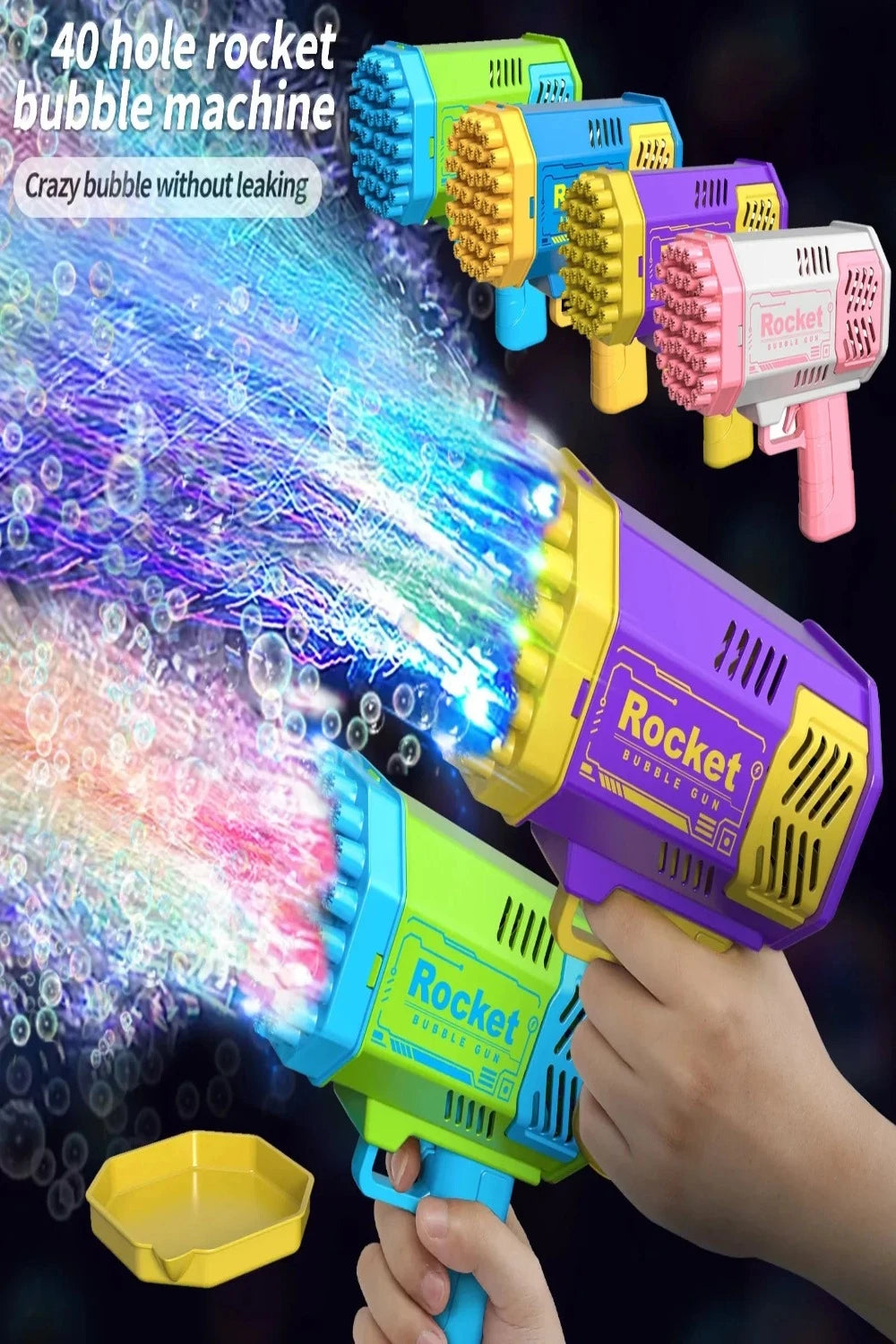 BUBBLE MACHINE ROCKET - 40 HOLES