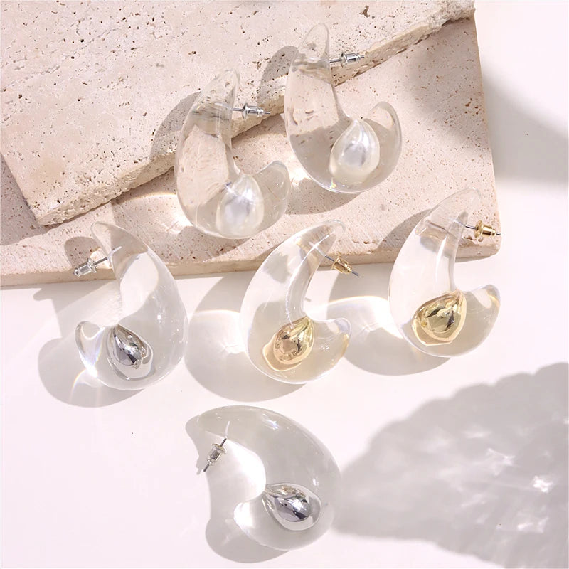 LULU CLEAR TEAR - EARINGS