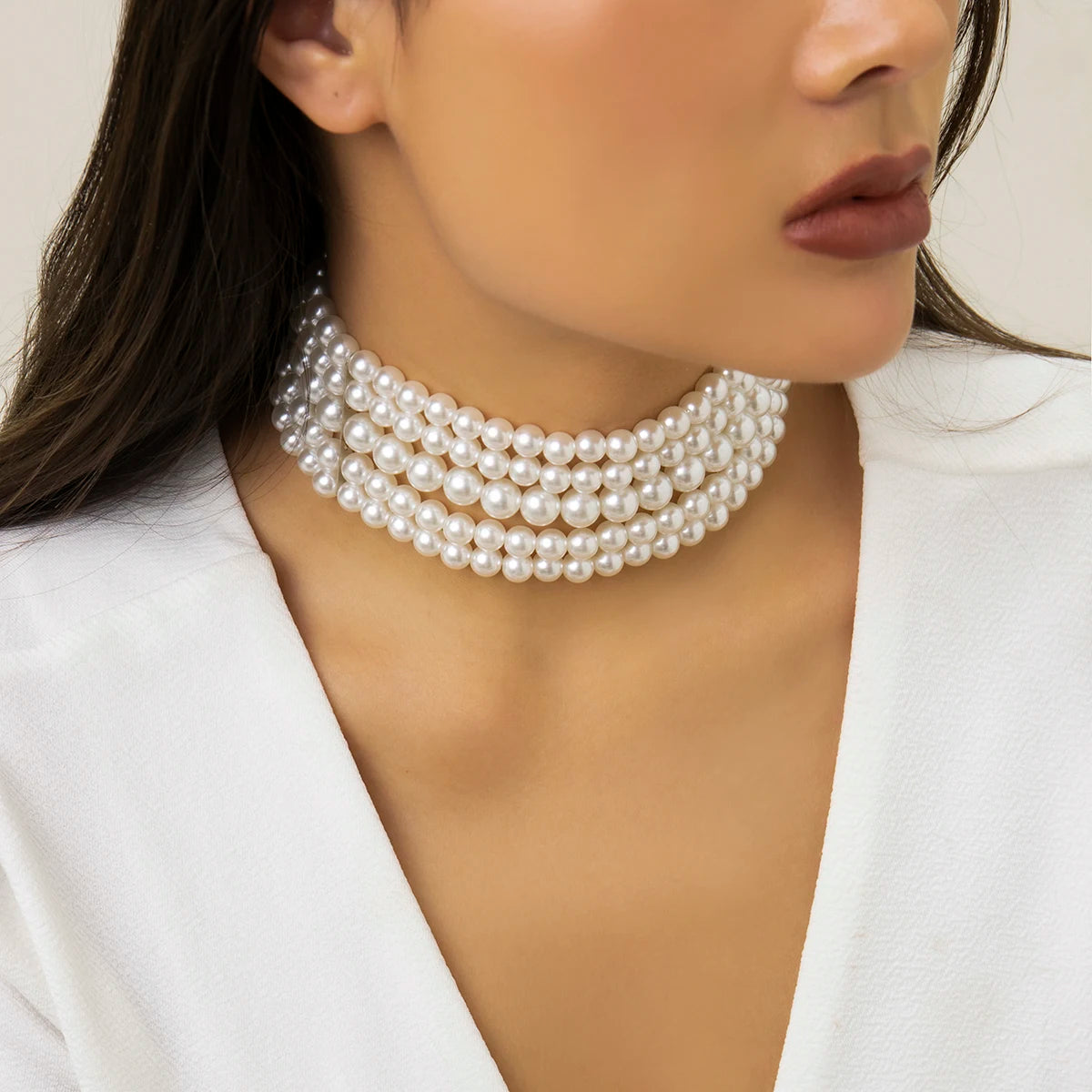 Luxe Loom Pearl Choker