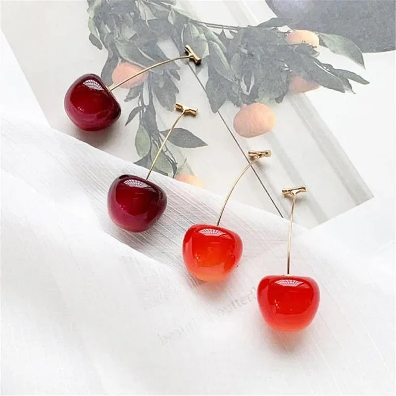 SWEET RED CHERRY EARINGS