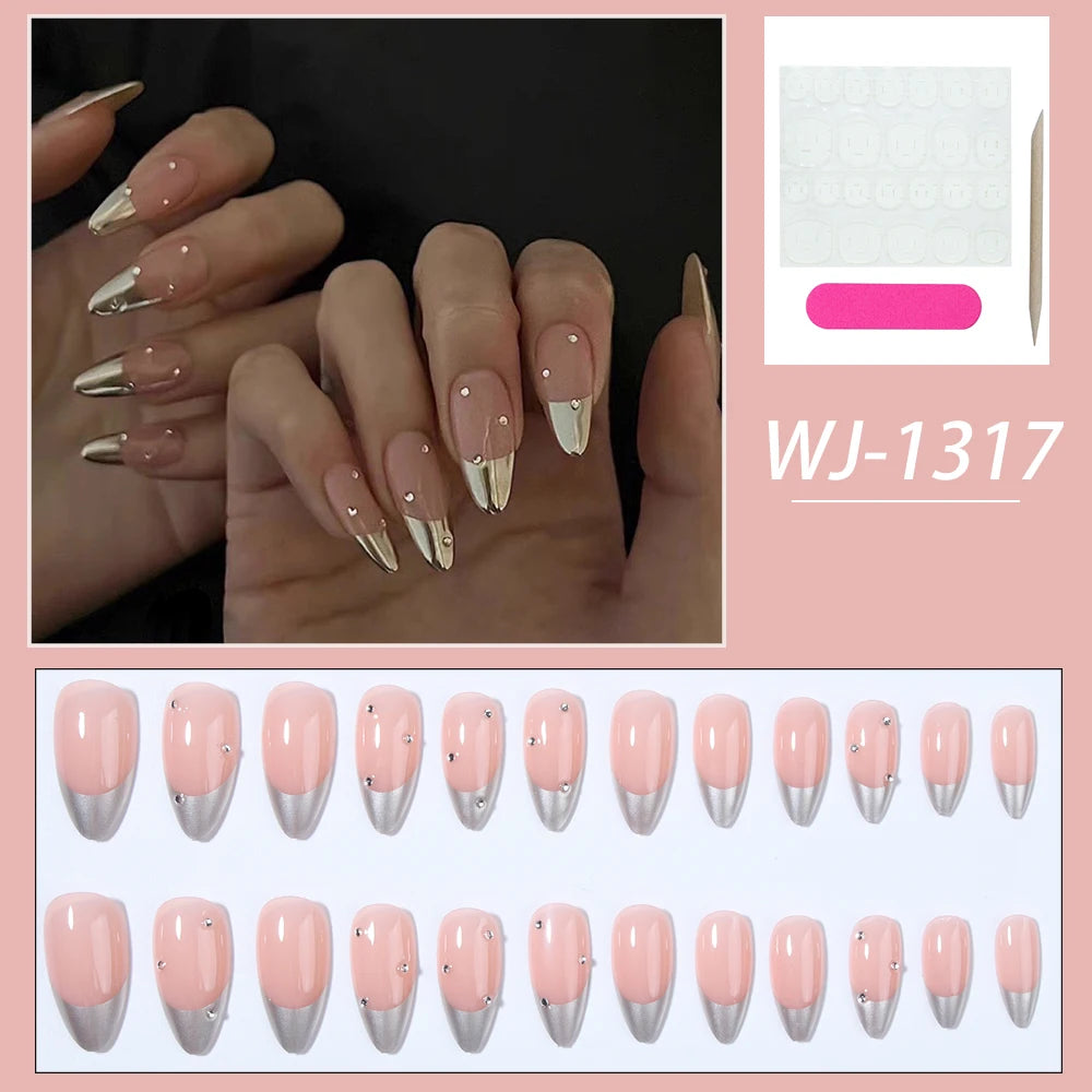 INSTANT GLAM NAILS - 24PCS ALMOND