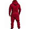 FLEECE DOLID COLOR JUMPSUIT