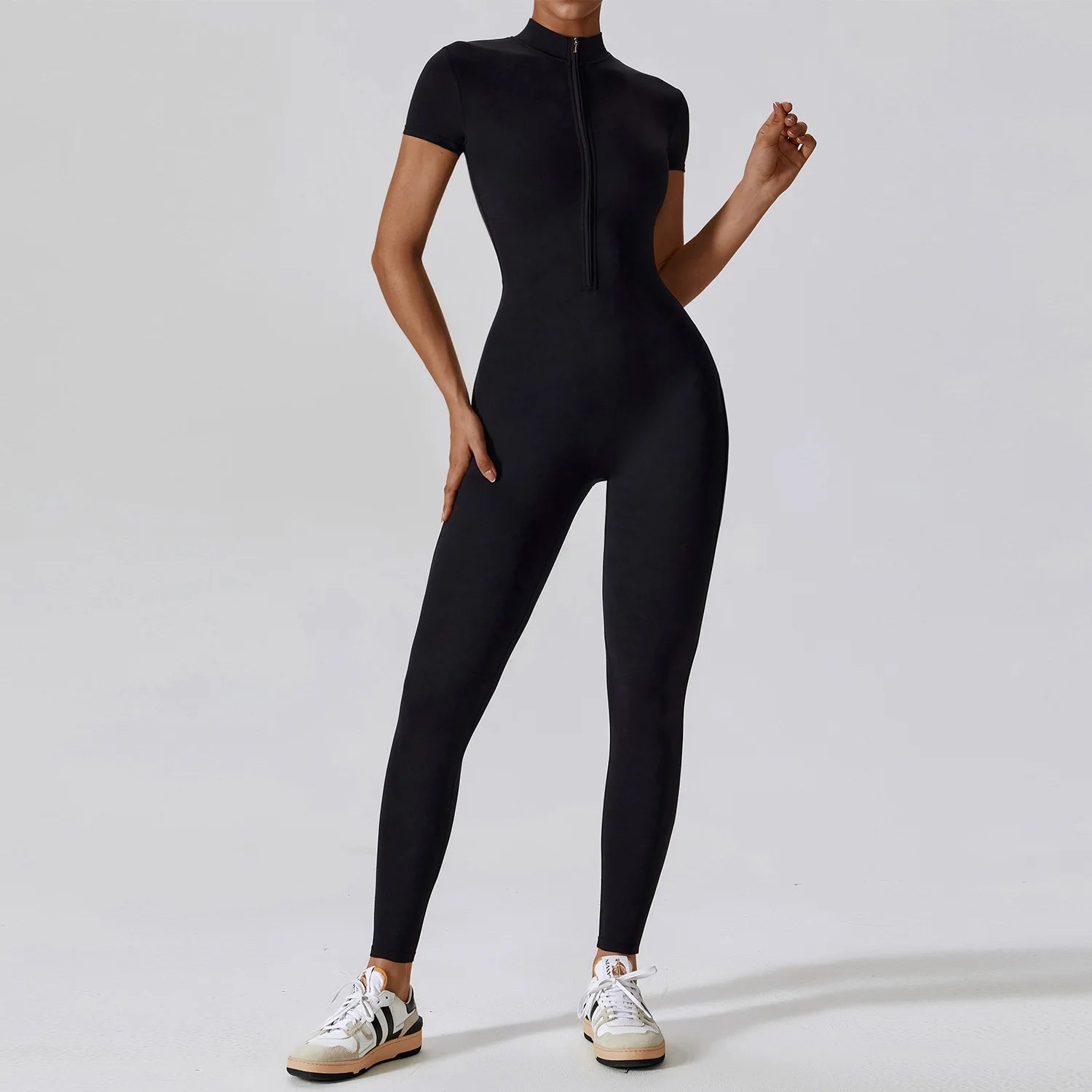 SOY ONE-PIECE SUIT ZIPPER SHORT