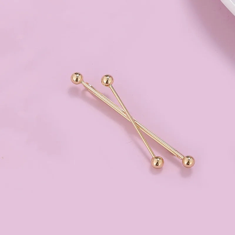 PEARL CROSS GOLDEN HAIRPINS