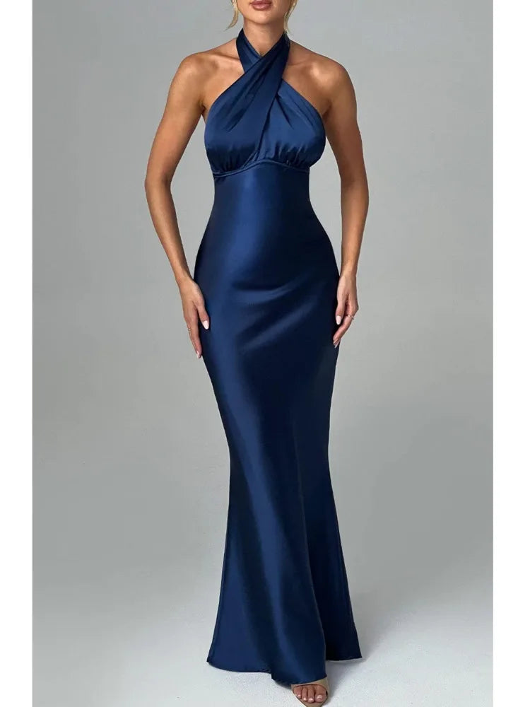 STEPH MAXI DRESS - NAVY BLUE