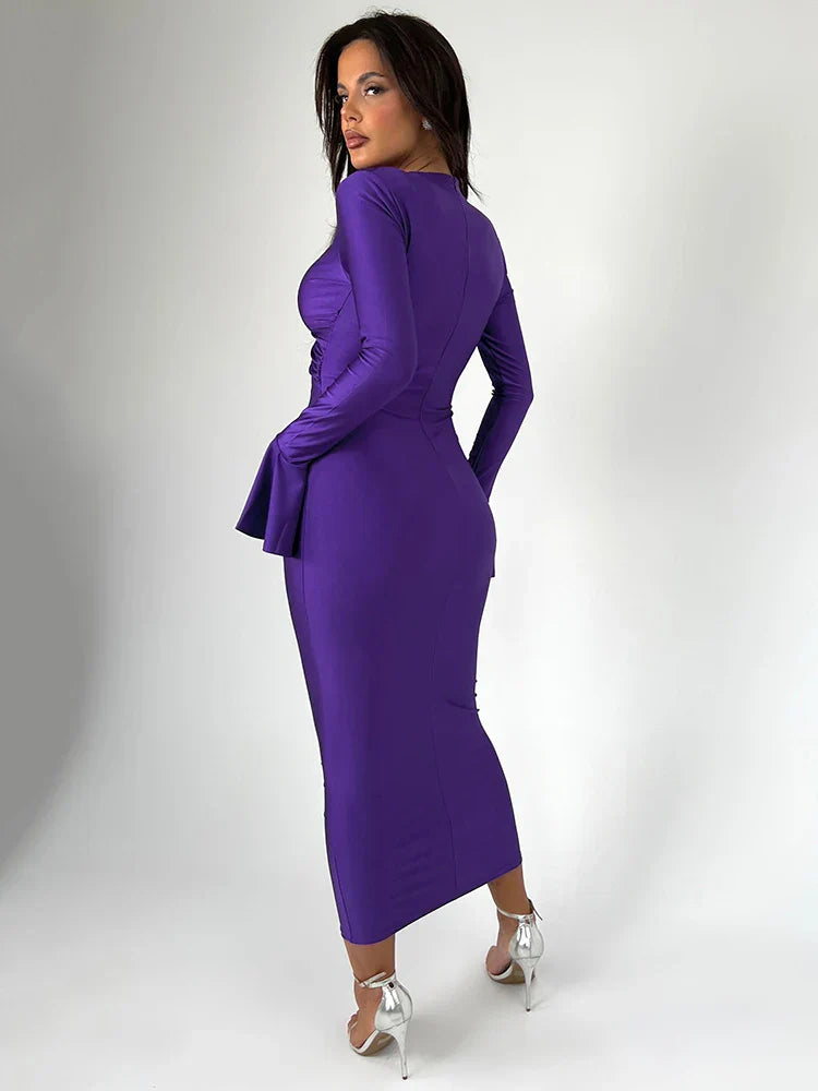 ELIZABETH MAXI DRESS - PURPLE