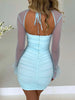 SADE MINI DRESS - SPARKLE BLUE