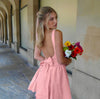 ROSE PETAL MINI. DRESS - WHITE