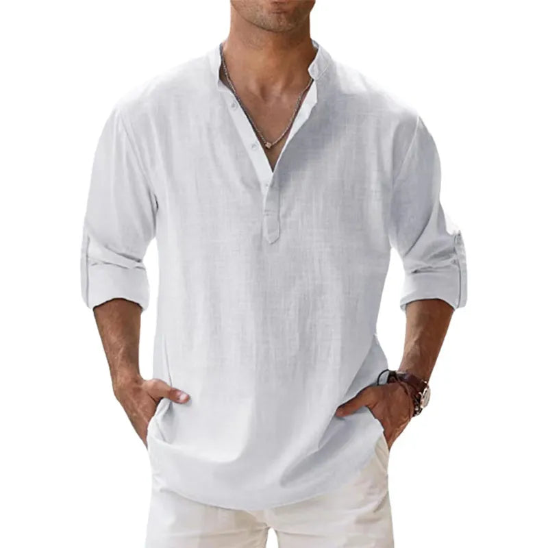 HENLEY COTTON SHIRT