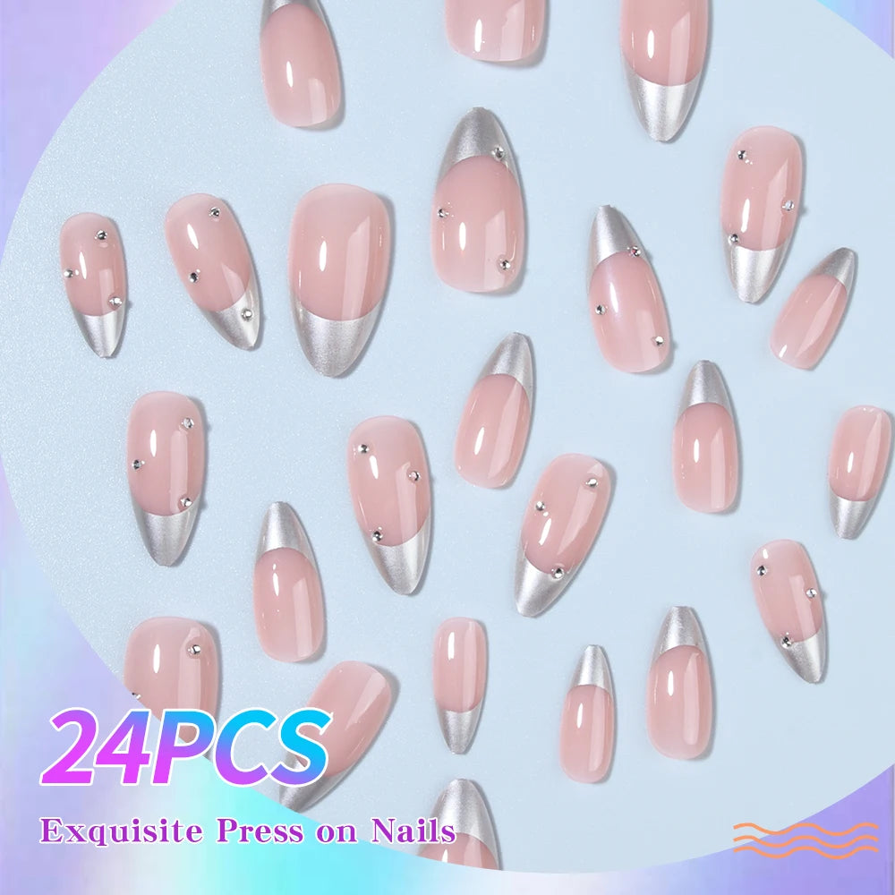 INSTANT GLAM NAILS - 24PCS ALMOND