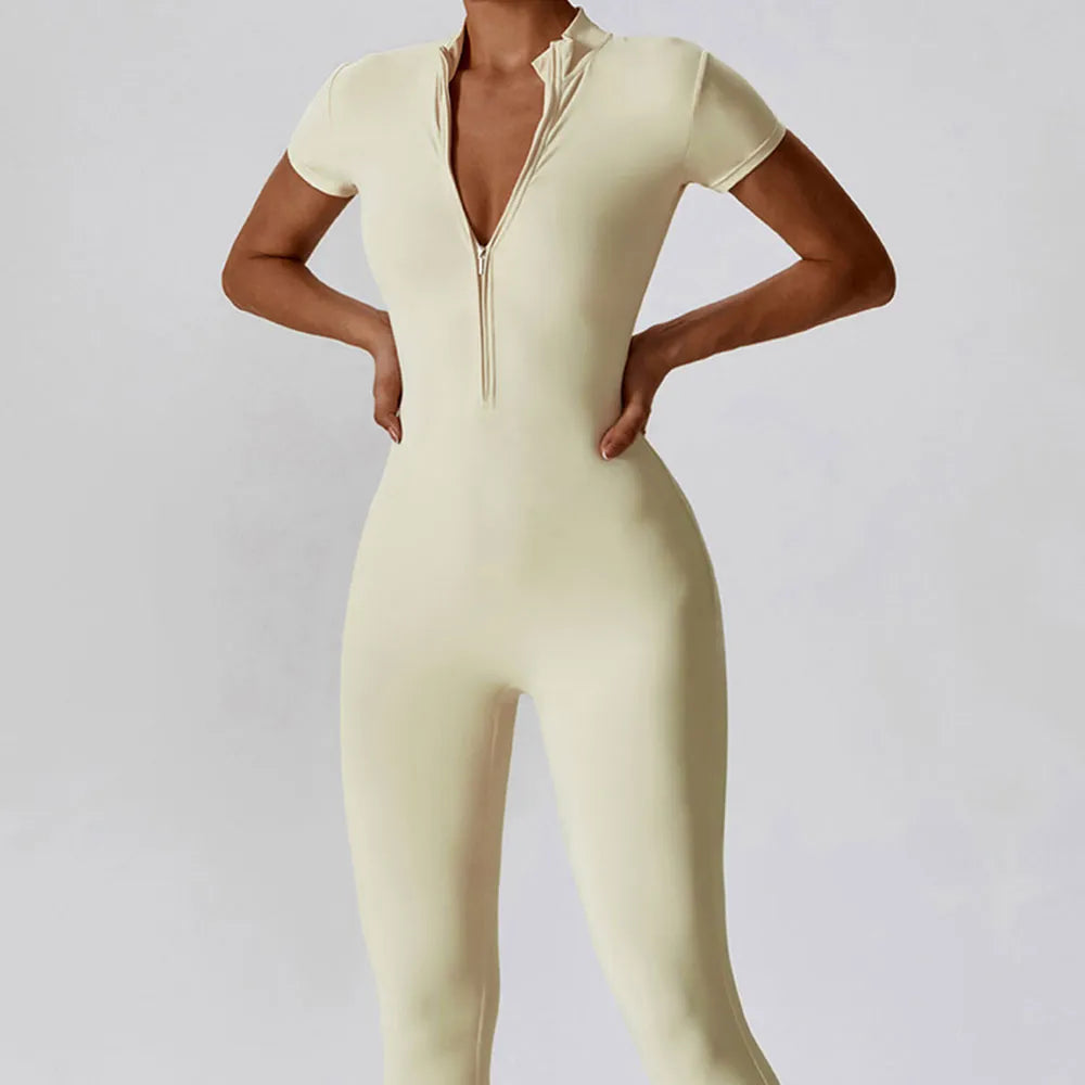 SOY ONE-PIECE SUIT ZIPPER SHORT