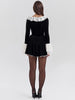 AURELIA BLACK VELVET LACE MINI DRESS