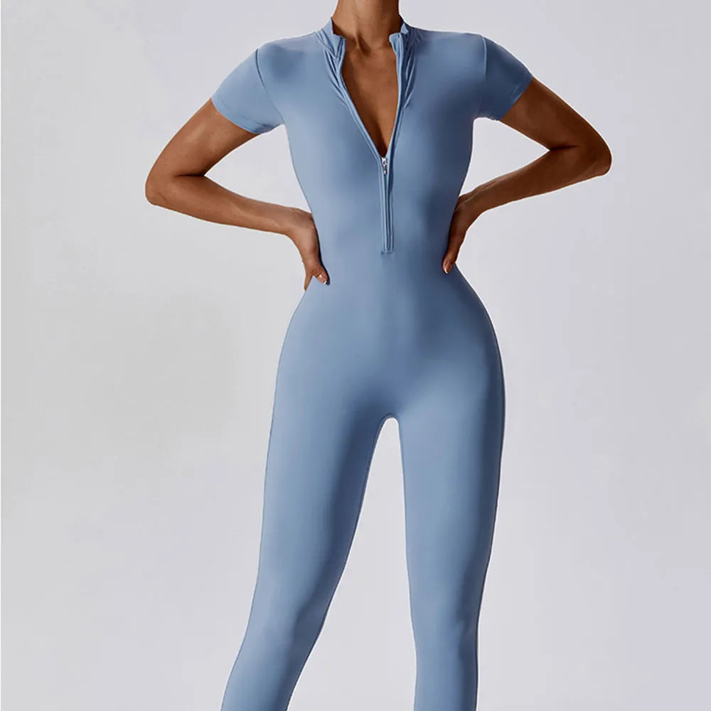 SOY ONE-PIECE SUIT ZIPPER SHORT