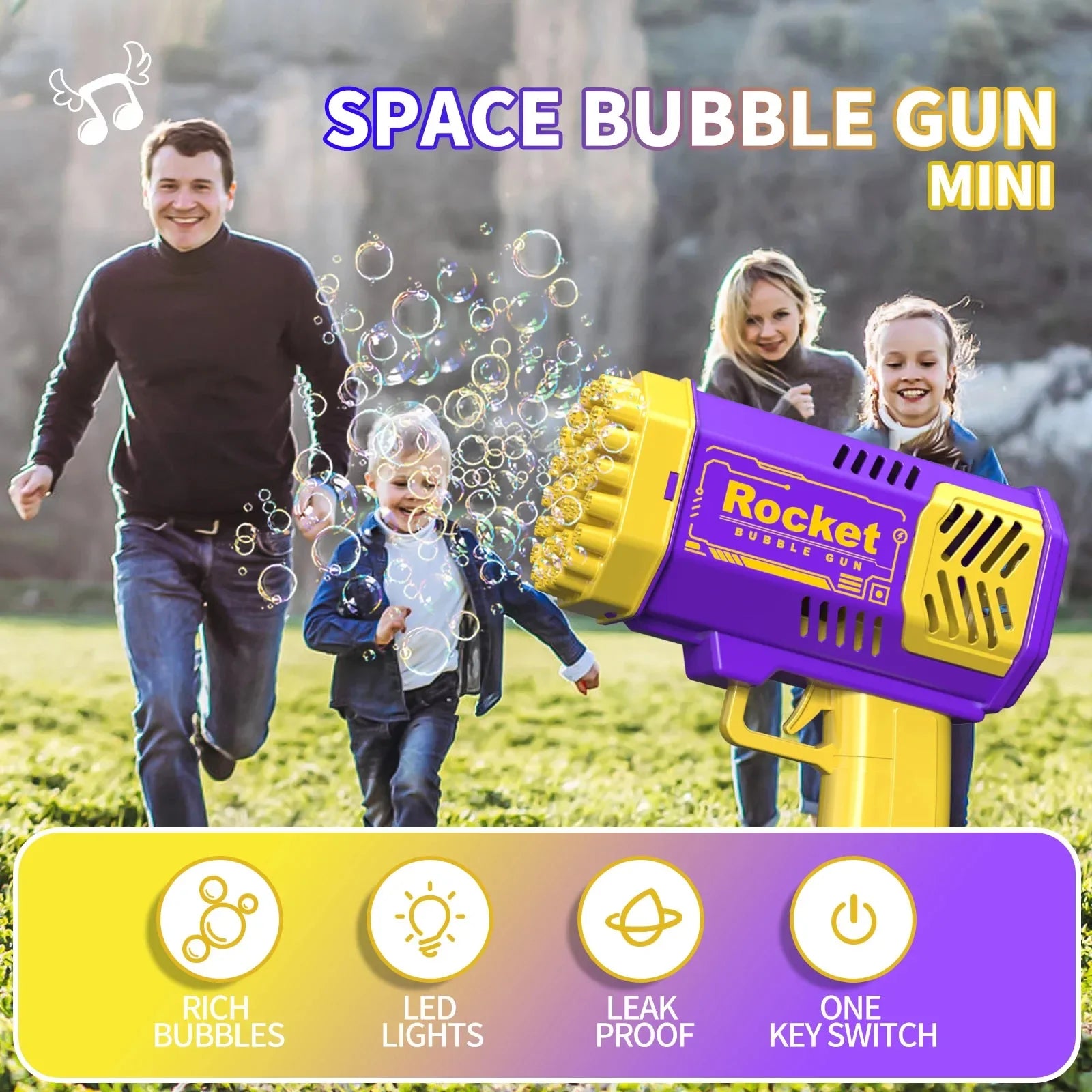 BUBBLE MACHINE ROCKET - 40 HOLES