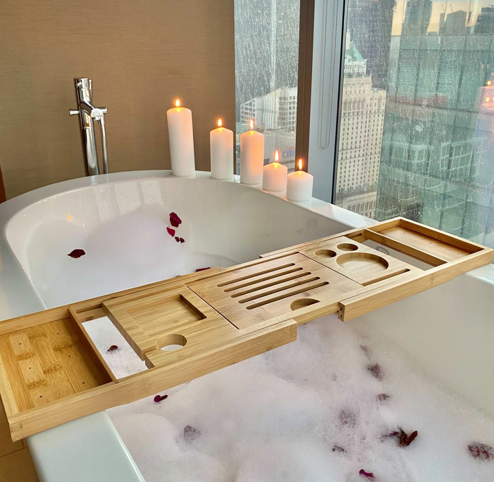 BAMBOO BATHTUB TRAY