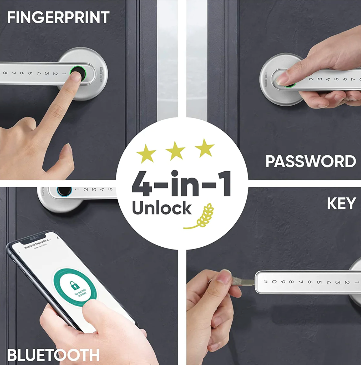 FINGER PRINT LOCK- SILVER