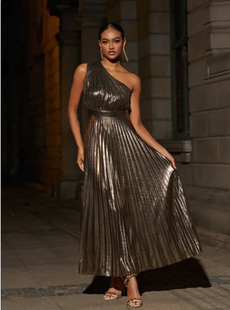 DEFNI MAXI DRESS - GOLD