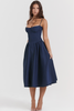 AMOUR FRENCH CORSET SUNDRESS  - NAVY