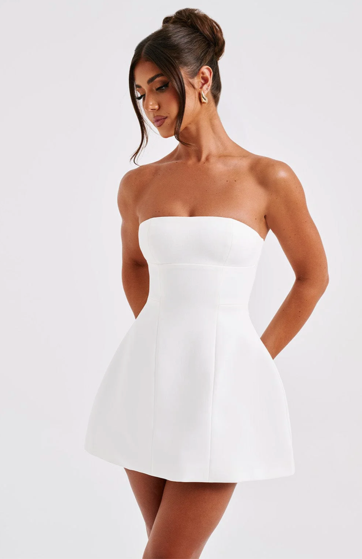 AISHA MINI DRESS - WHITE