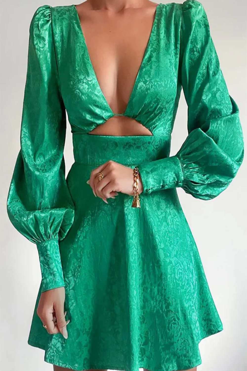 ISOBEL MINI DRESS - GREEN