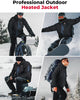 Heated Jackets with 9600Mah Battery Pack, Waterproof Winter Coat with Soft Shell, Electric Heating Coat for Outdoor