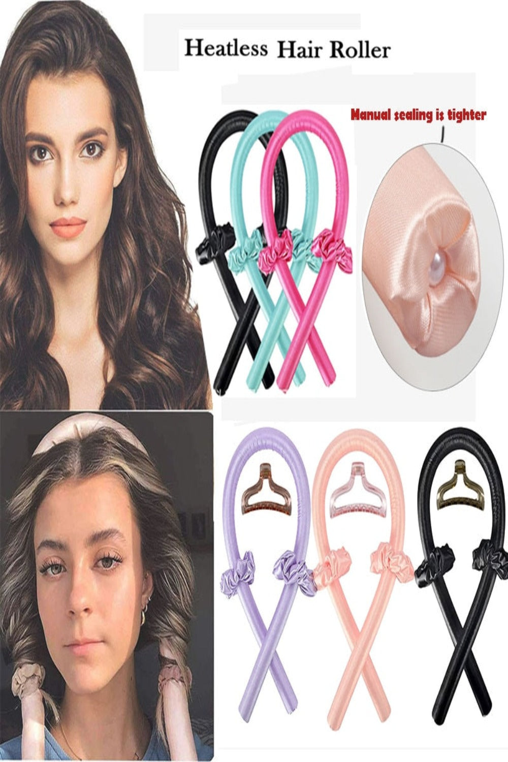 Satin Heatless Curling Set