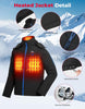 Heated Jackets with 9600Mah Battery Pack, Waterproof Winter Coat with Soft Shell, Electric Heating Coat for Outdoor